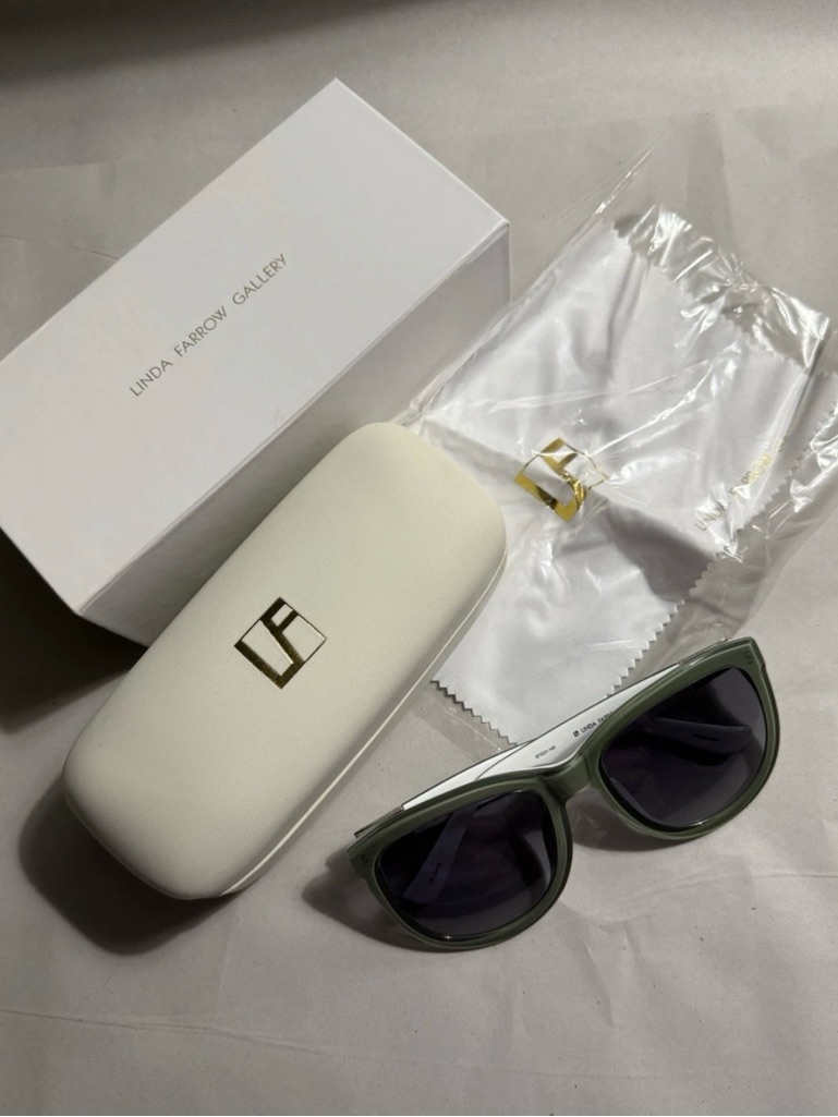 Linda Farrow Gallery X The Row Women's Luxury Sunglasses White/Mint Nib